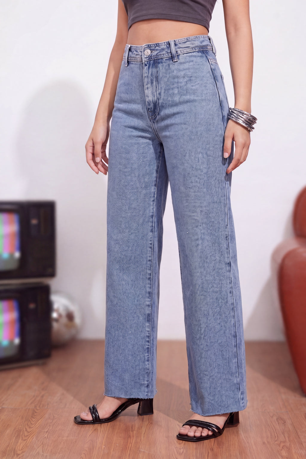 Blue Regular Fit Jeans for Women - Image 1