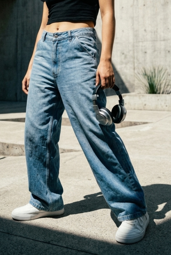 Light Blue 5 Pocketed Regular Fit Jeans for Women - Image 1
