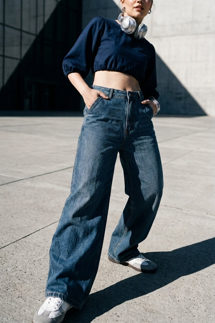 Blue 5 Pocketed Regular Fit Jeans for Women - Image 1