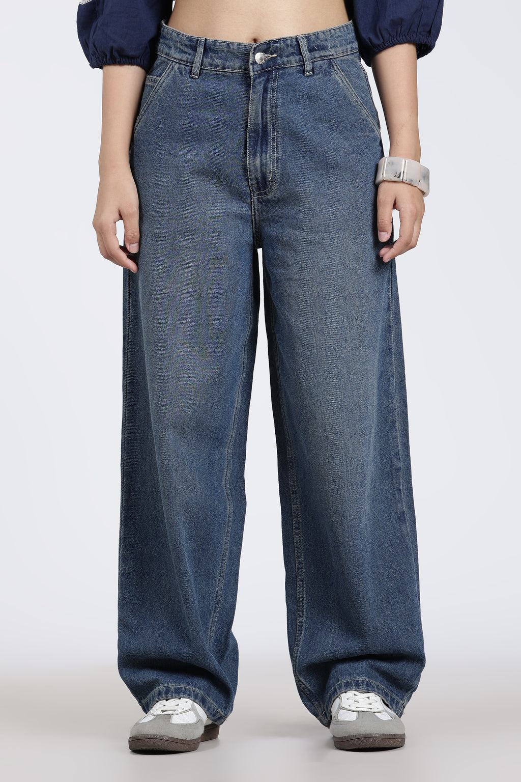 Blue 5 Pocketed Regular Fit Jeans for Women - Image 2