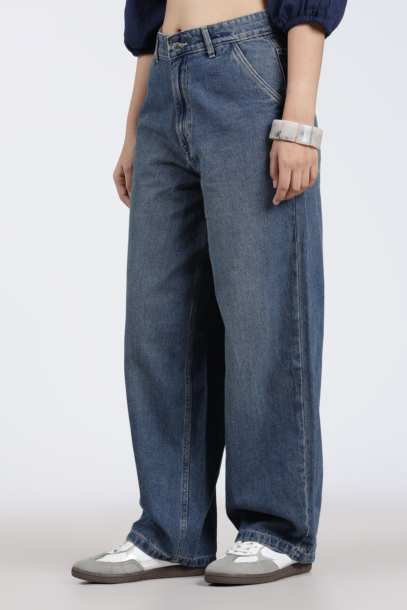 Blue 5 Pocketed Regular Fit Jeans for Women - Image 4