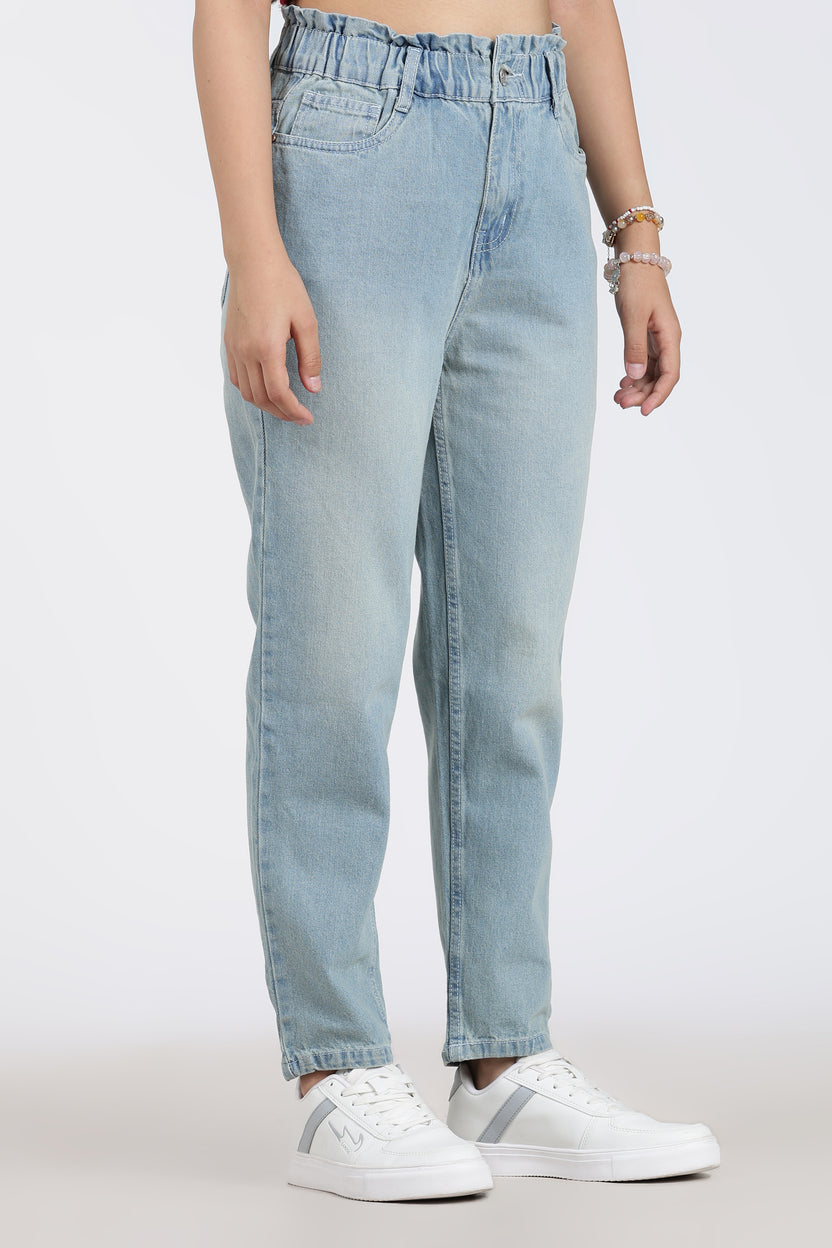 Light Blue 5 Pocketed Regular Fit Jeans for Women - Image 4
