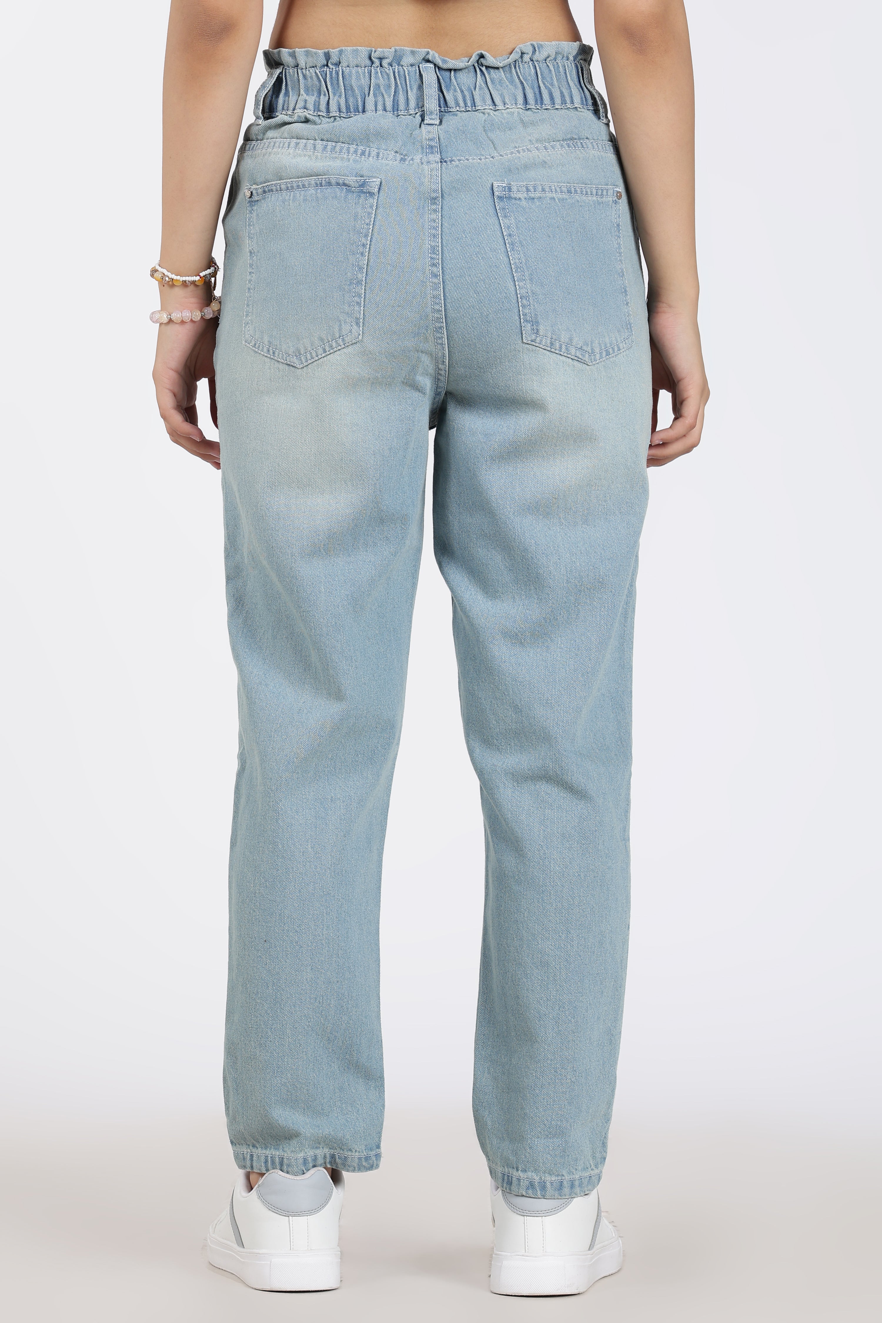 Light Blue 5 Pocketed Regular Fit Jeans for Women - Image 5