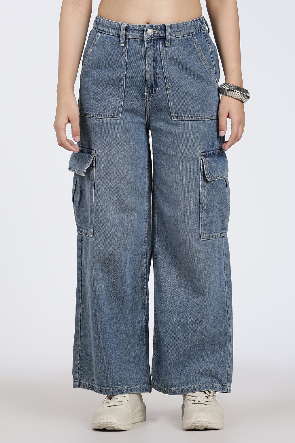 Blue 6 Pocketed Regular Fit Jeans for Women - Image 2