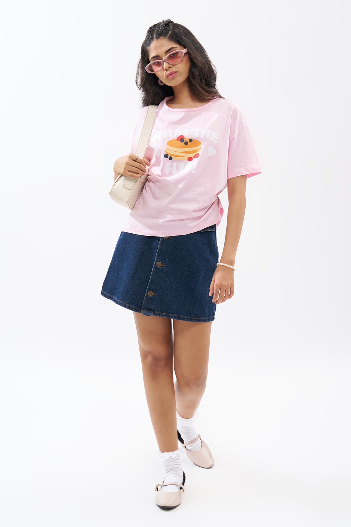 Pink Pancake Graphic T-Shirt for Women - Image 6
