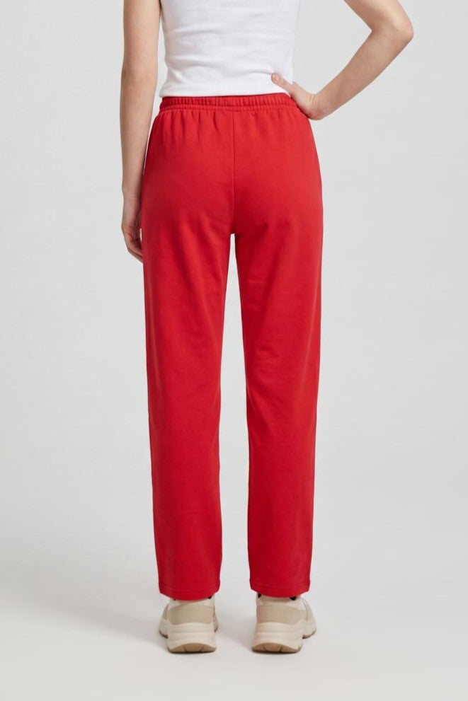 Red Side Stripe Design Regular Fit Pant For Women - Image 5