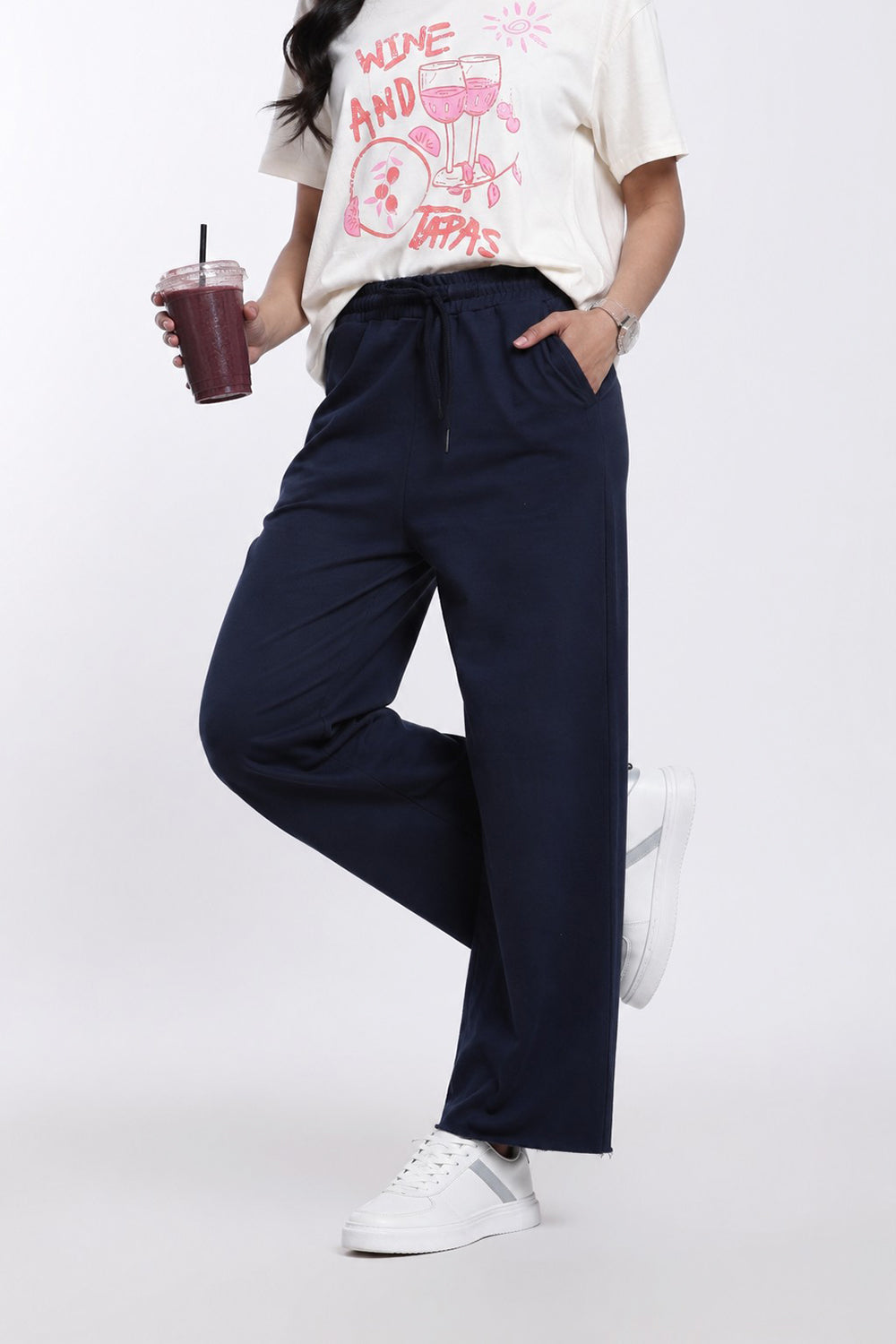 Navy Regular Fit Pant for Women - Image 1