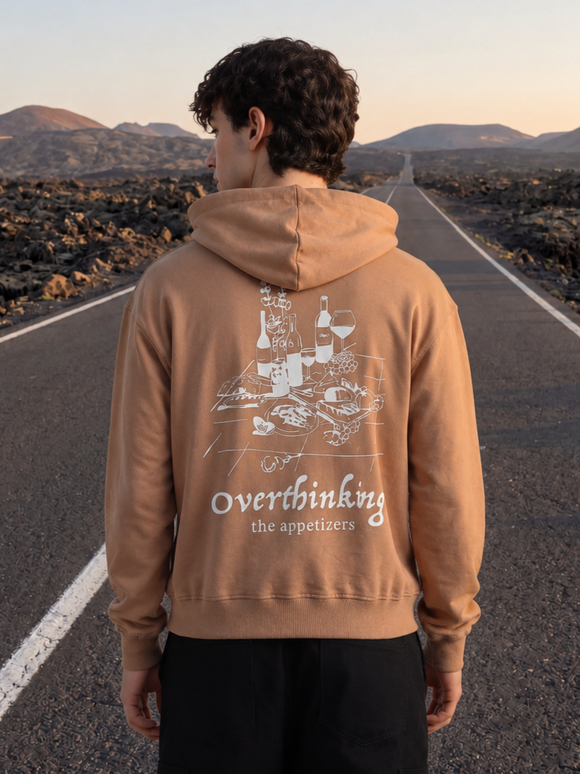 Brown Drop Shoulder Sleeves Relaxed Fit Sweatshirt for Men - Image 1