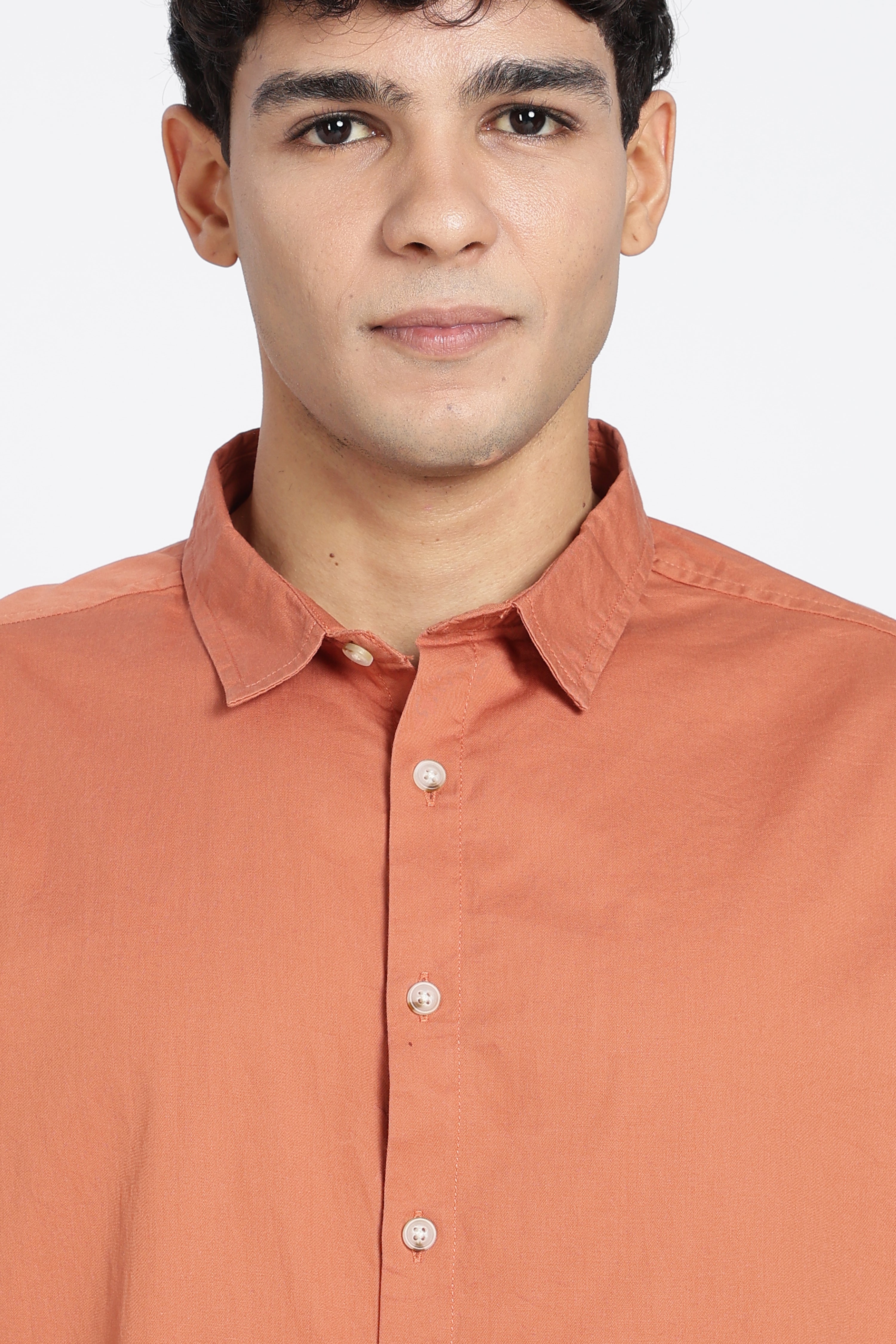 Rust Graphic Printed Oversized Fit Shirt for Men - Image 3