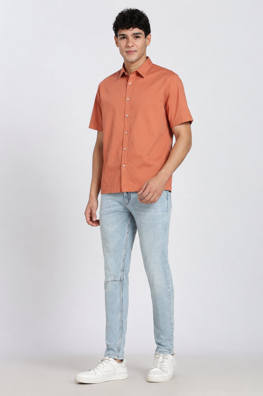 Rust Graphic Printed Oversized Fit Shirt for Men - Image 6