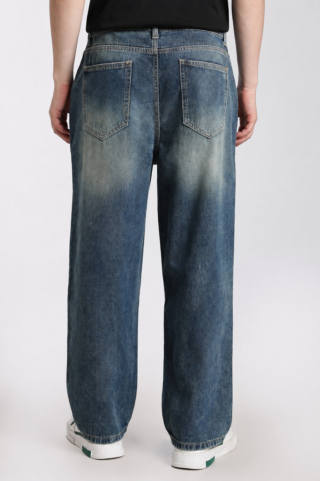 Blue 5 Pocketed Boxy Fit Jeans for Men - Image 5