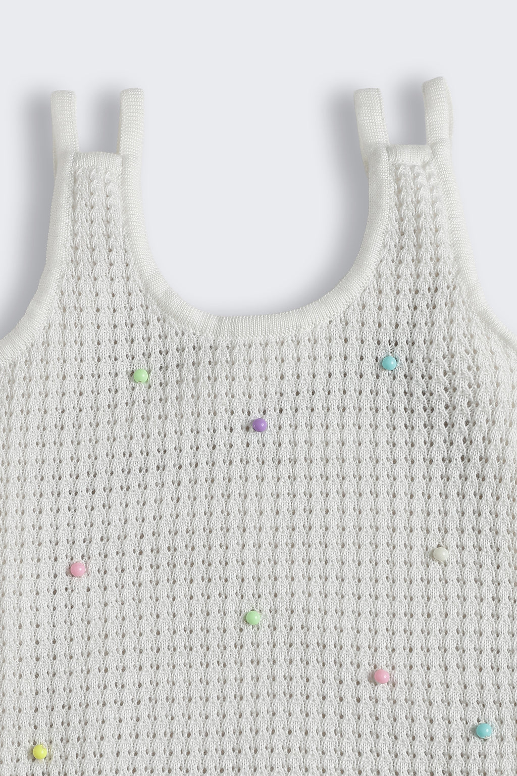 White Embellished Regular Fit T-Shirt for Tweens Girls - Image 4