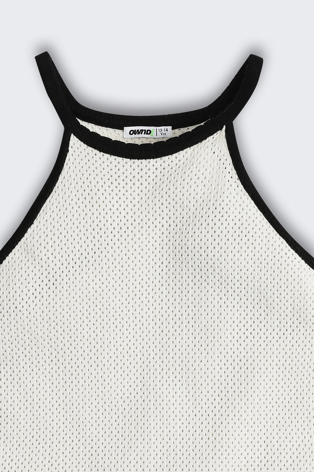 White Self Design Regular Fit Top for Tweens Girls - Image 4