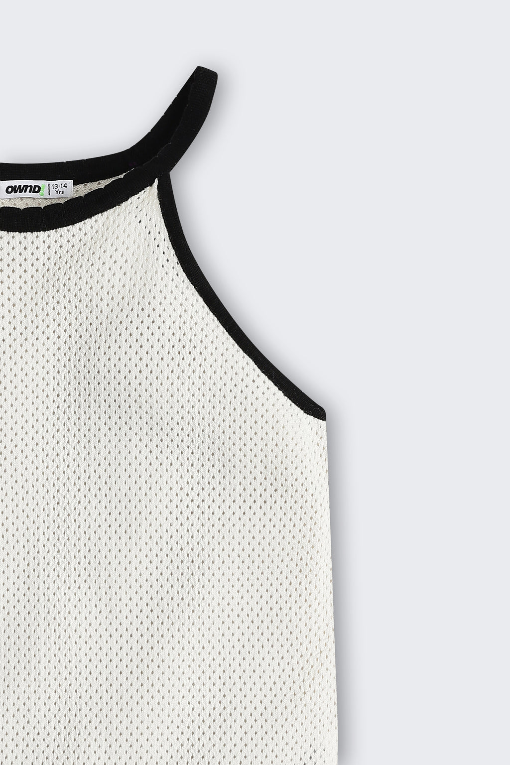 White Self Design Regular Fit Top for Tweens Girls - Image 5