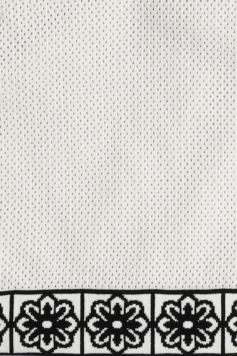 White Self Design Regular Fit Top For Tweens Girls - Image 6