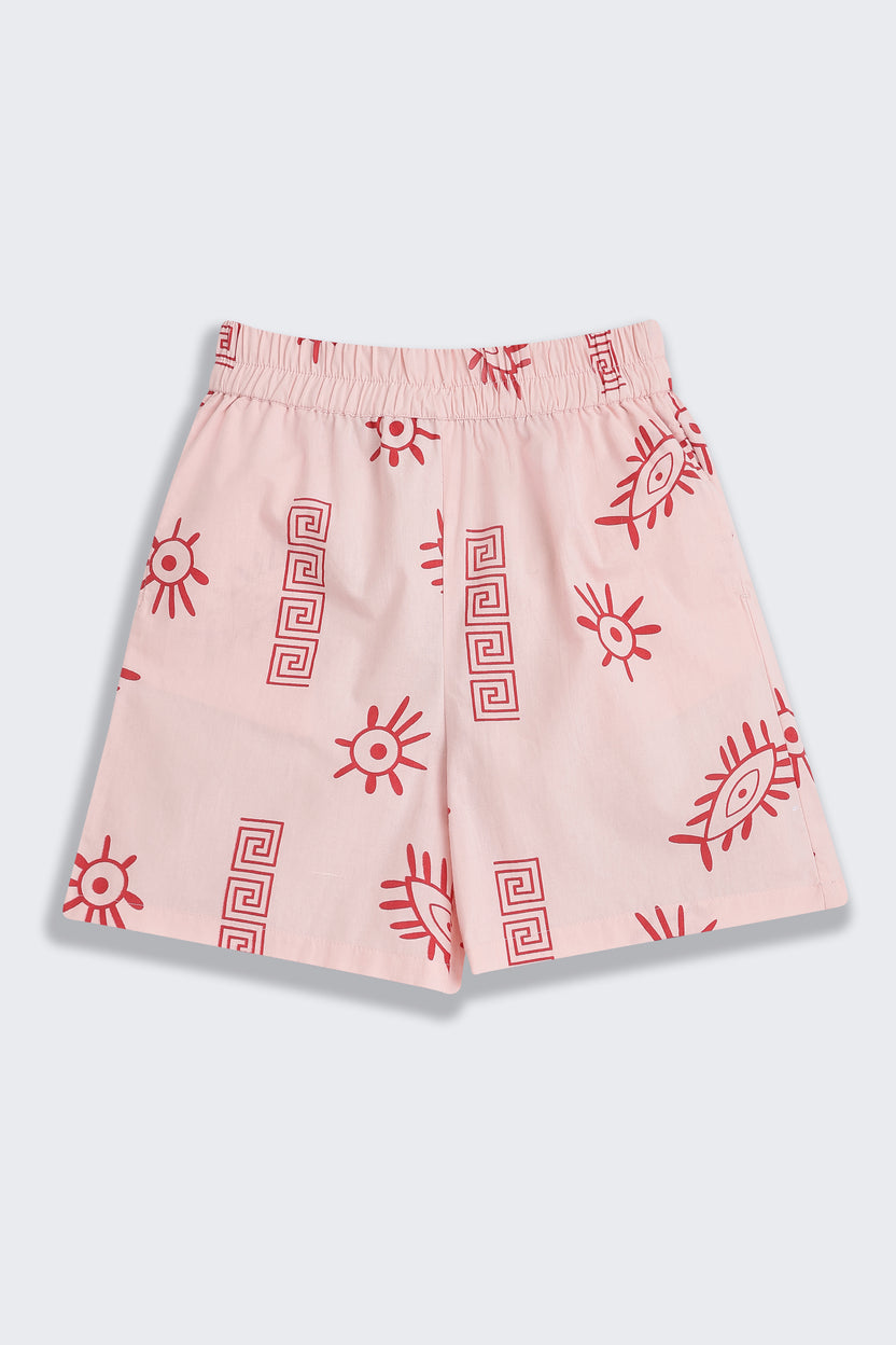 Pink Evil Eye All - Over Printed Regular Fit Co-ord Set for Tweens Girls - Image 5
