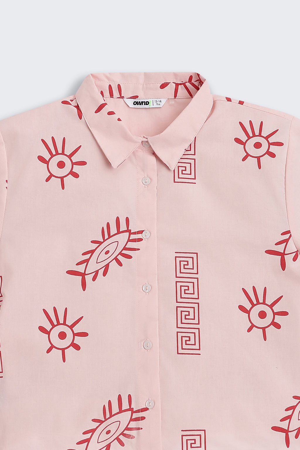 Pink Evil Eye All - Over Printed Regular Fit Co-ord Set for Tweens Girls - Image 6