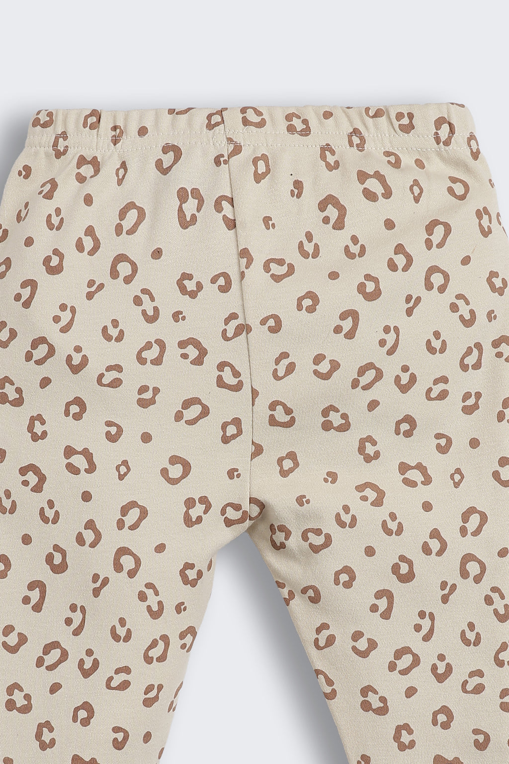 Beige All - Over Printed Regular Fit Co-ord Set for Infant Girls - Image 3