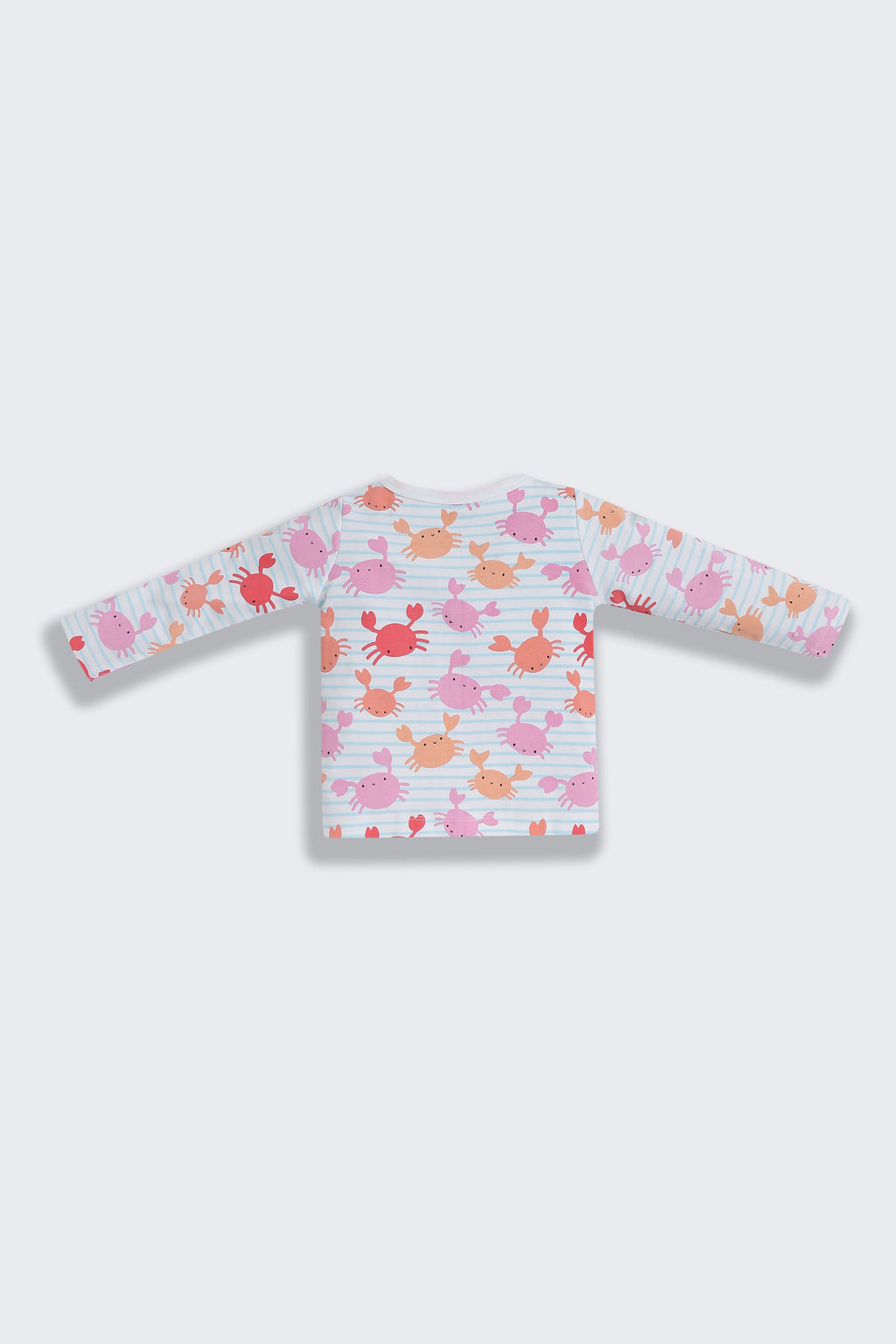 Multi-coloured Crabs Printed Regular Fit Co-ord Set for Infant Girls - Image 5