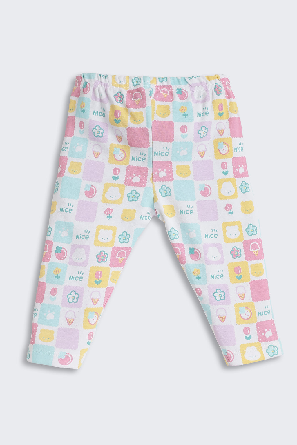 Multi-coloured Printed Regular Fit Co-ord Set for Infant Girls - Image 4