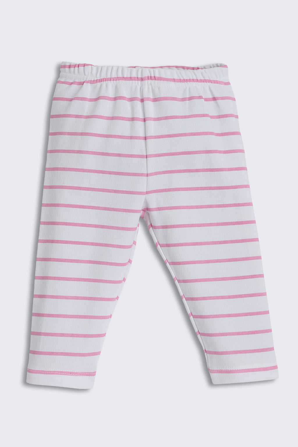 Pink Striped Regular Fit Co-ord Set for Infant Girls - Image 4