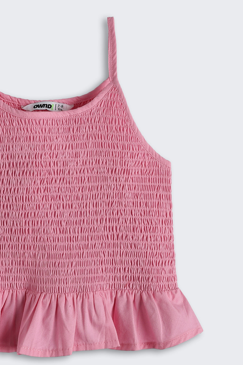 Pink Shirred Regular Fit Tops for Girls - Image 4