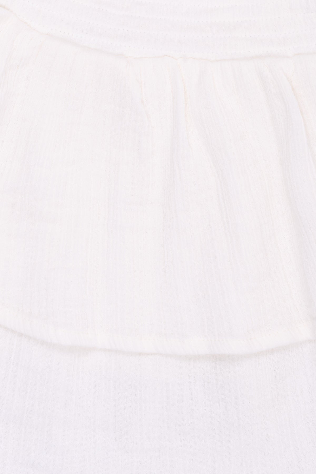 White Regular Fit Solid Skirt for Girls - Image 5