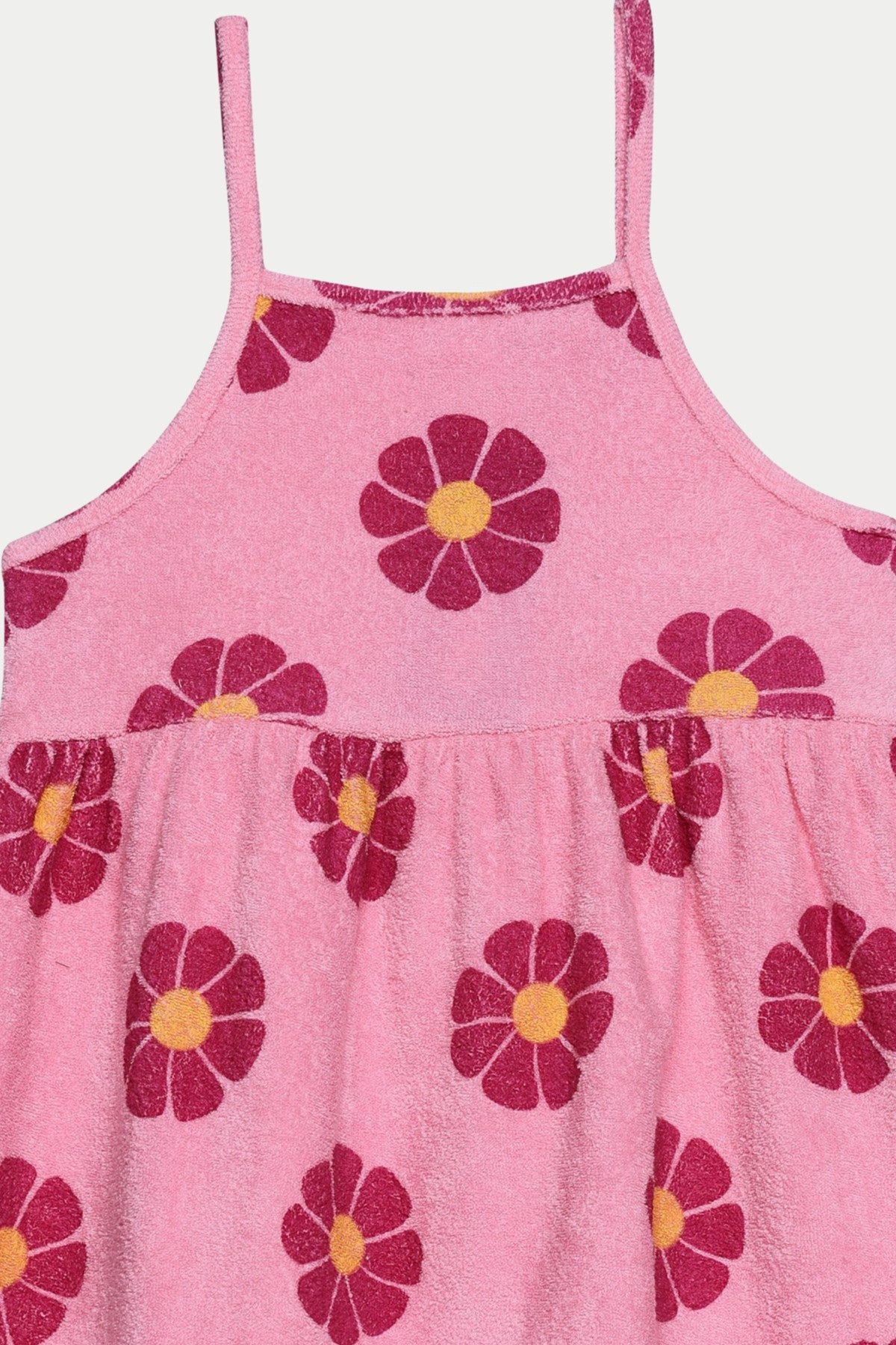 Pink Regular Fit Floral Printed Dress for Girls - Image 4