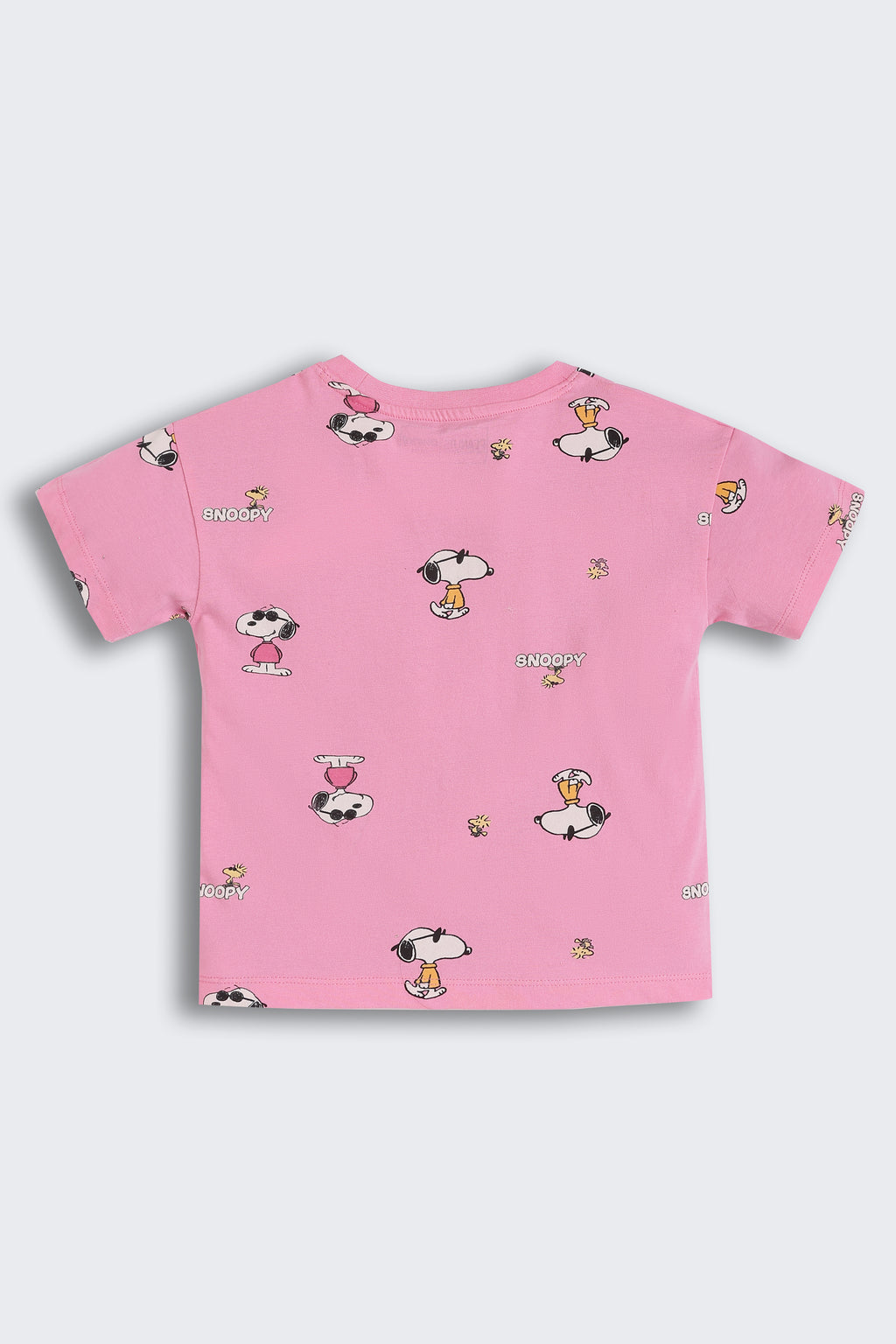 Pink Printed Regular Fit Co-ord Set for Girls - Image 4