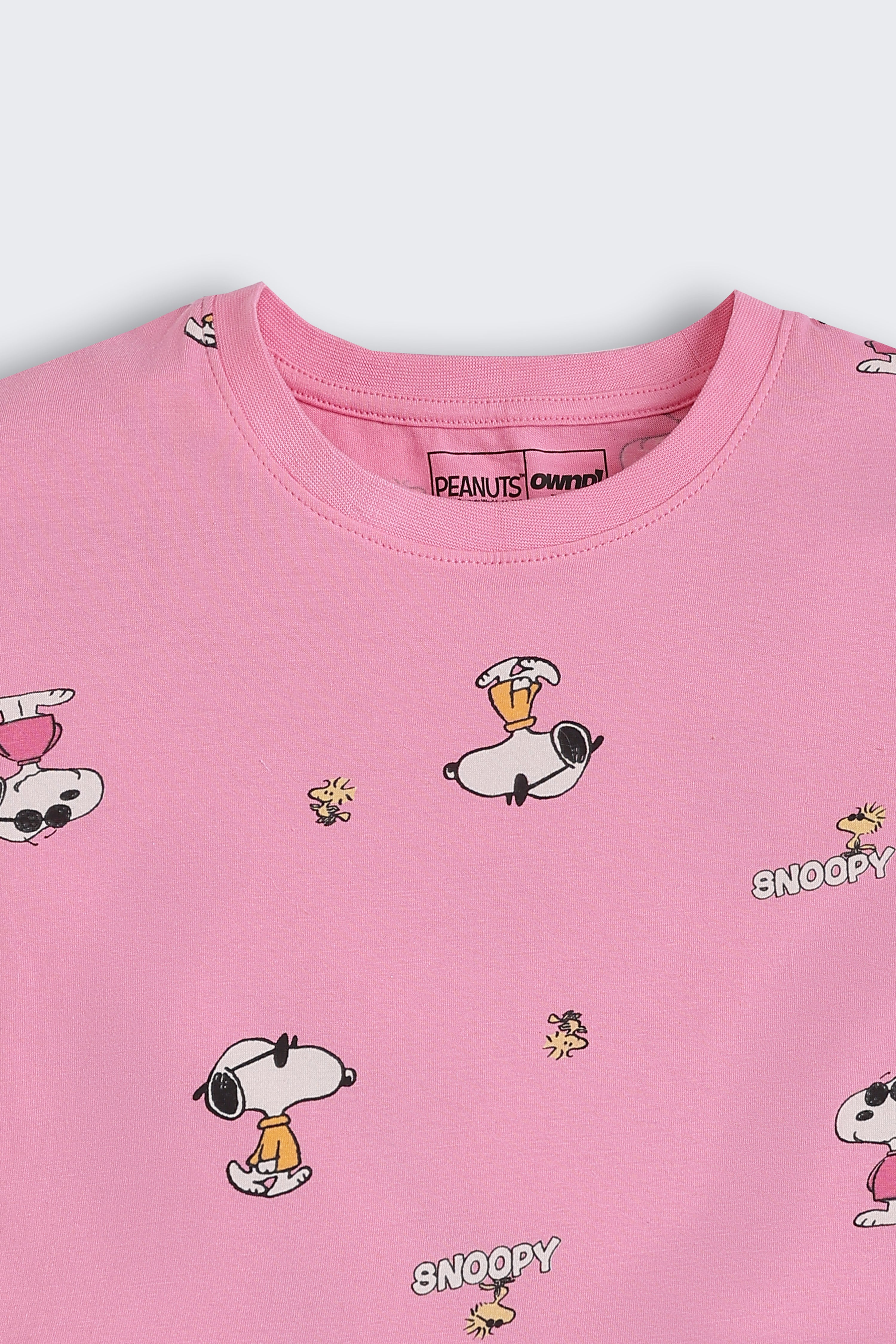 Pink Printed Regular Fit Co-ord Set for Girls - Image 6