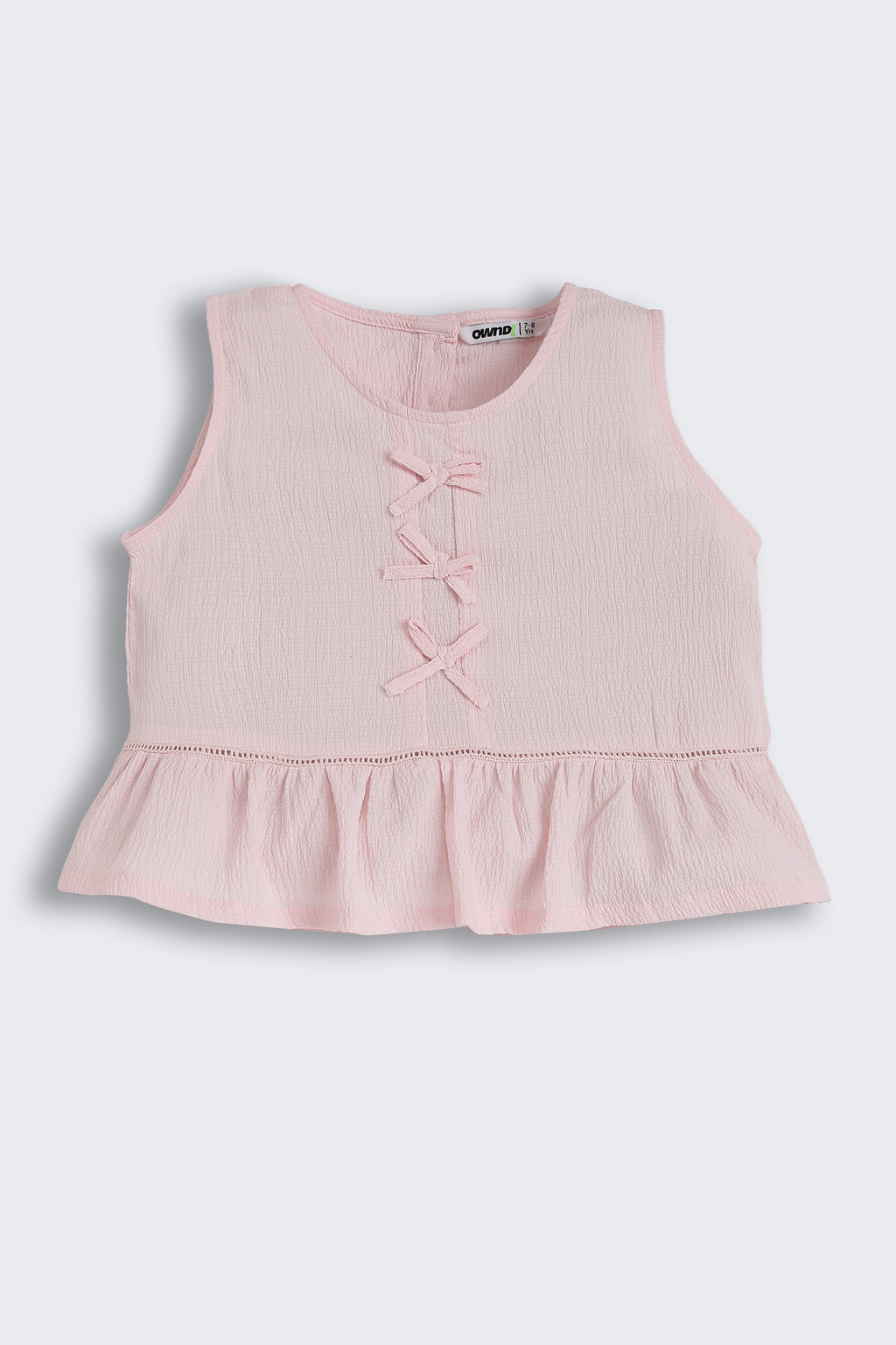 Pink Solid Regular Fit Co-ord Set for Girls - Image 5