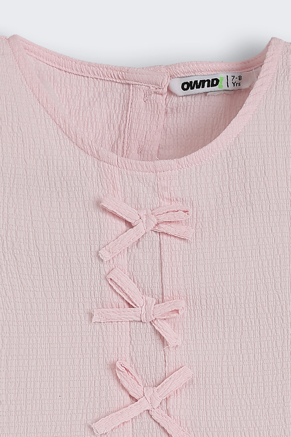 Pink Solid Regular Fit Co-ord Set for Girls - Image 6