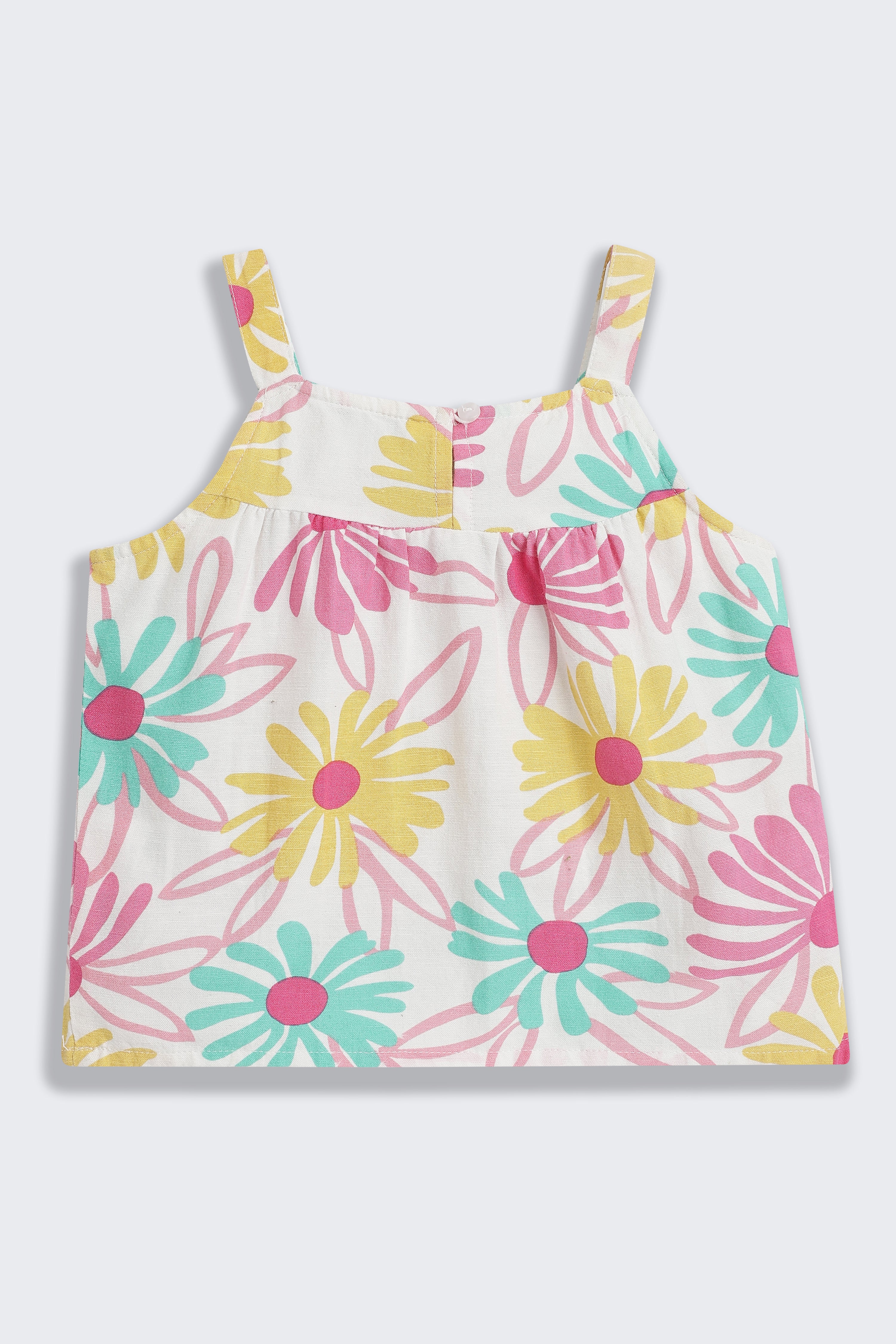 Multi-coloured Floral All - Over Printed Regular Fit Co-ord Set for Girls - Image 4