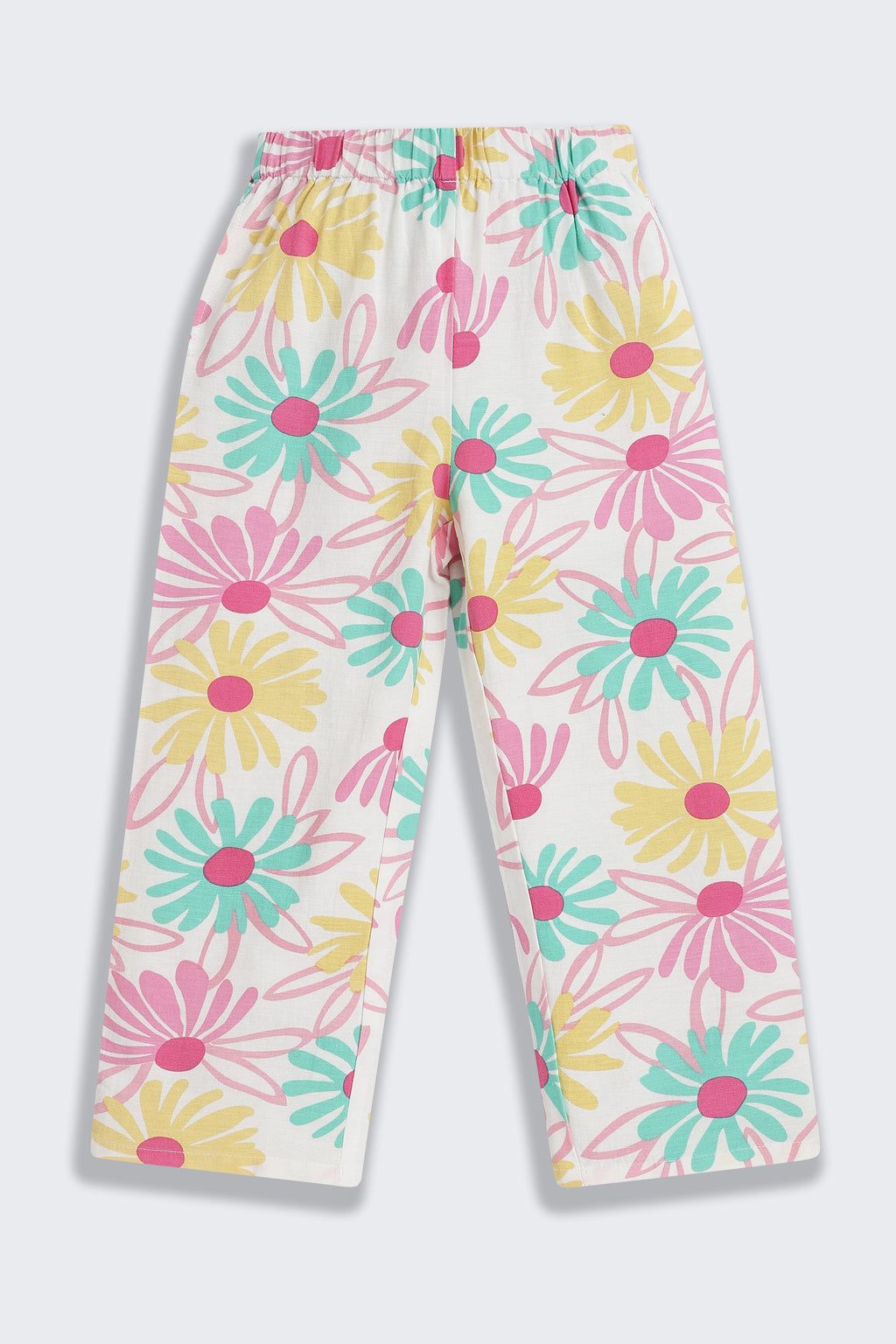 Multi-coloured Floral All - Over Printed Regular Fit Co-ord Set for Girls - Image 5