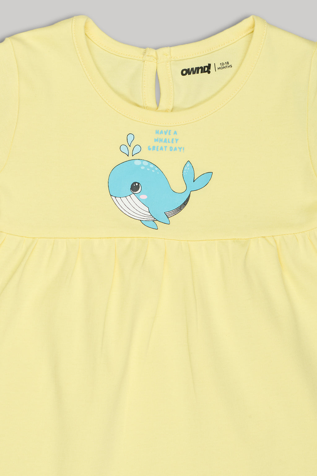 Yellow Fish Printed Regular Fit Dress - Pack of 2 for Infant Girls - Image 5