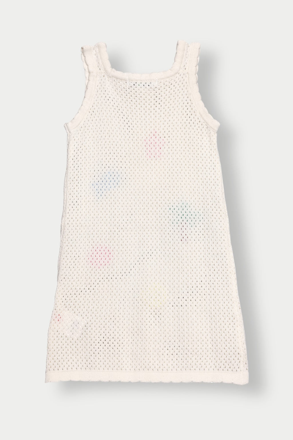 Off White Sef Life Self Design Regular Fit Dress for Infant Girls - Image 3