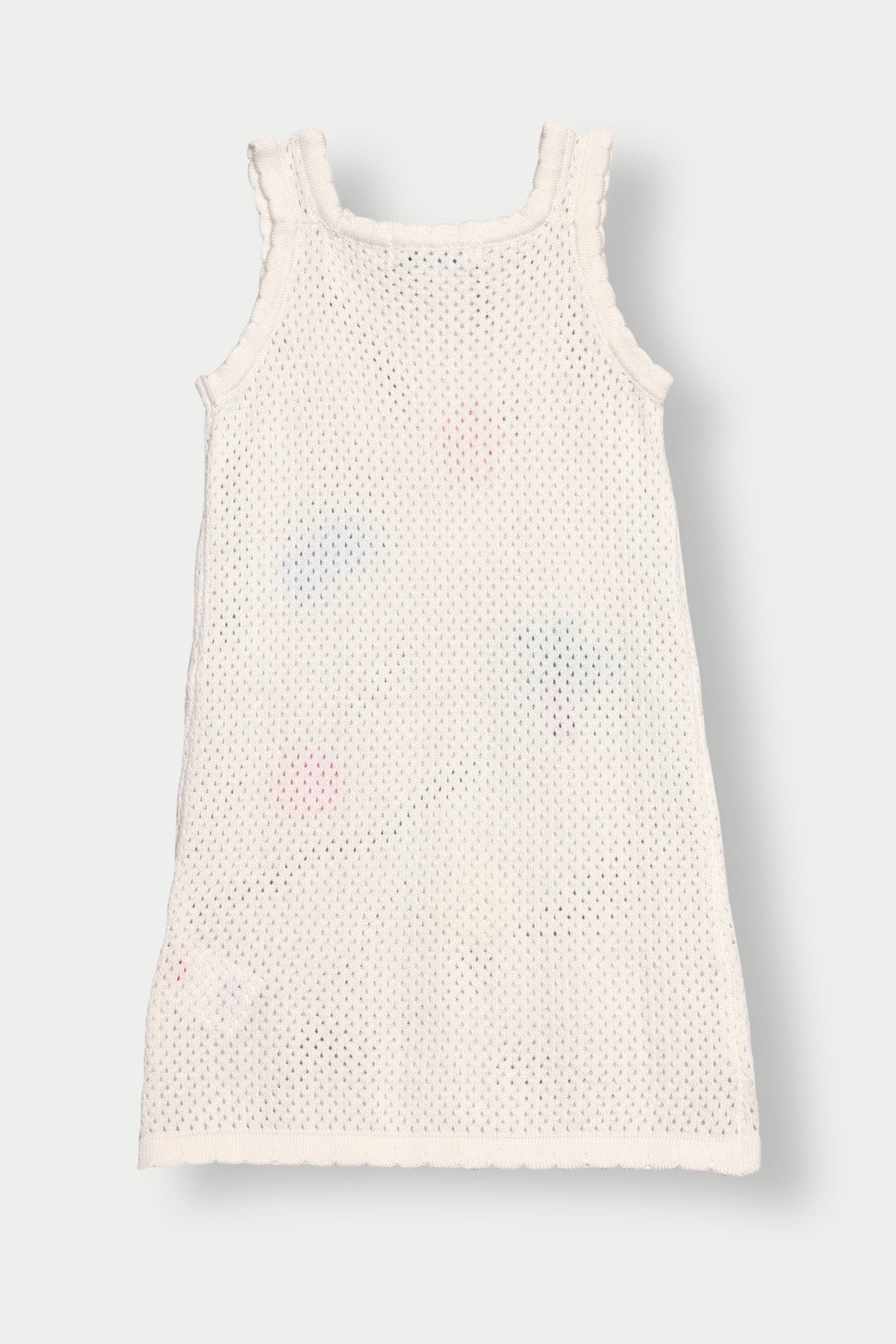 Off White Sef Life Self Design Regular Fit Dress for Infant Girls - Image 3