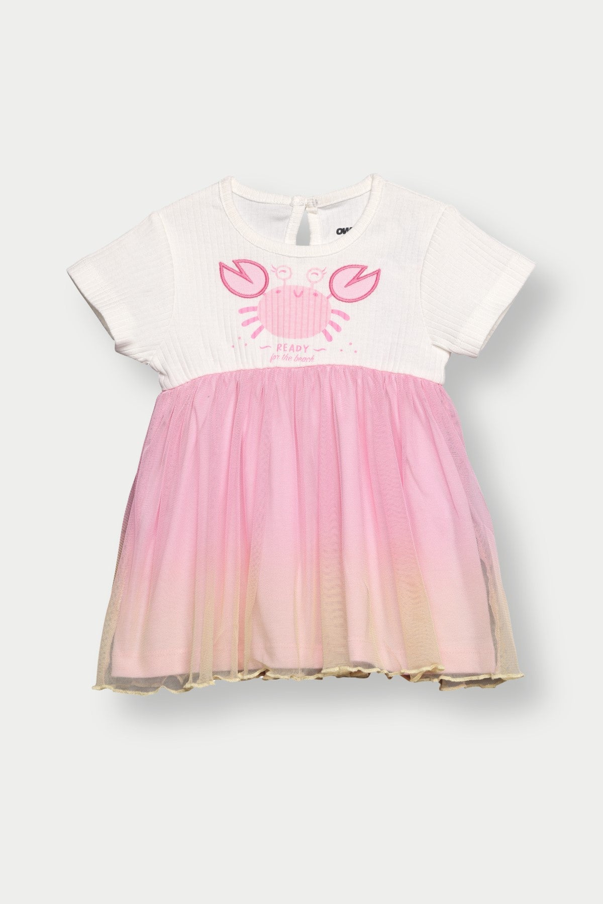 Pink Graphic Regular Fit Dresses for Infant Girls - Image 2