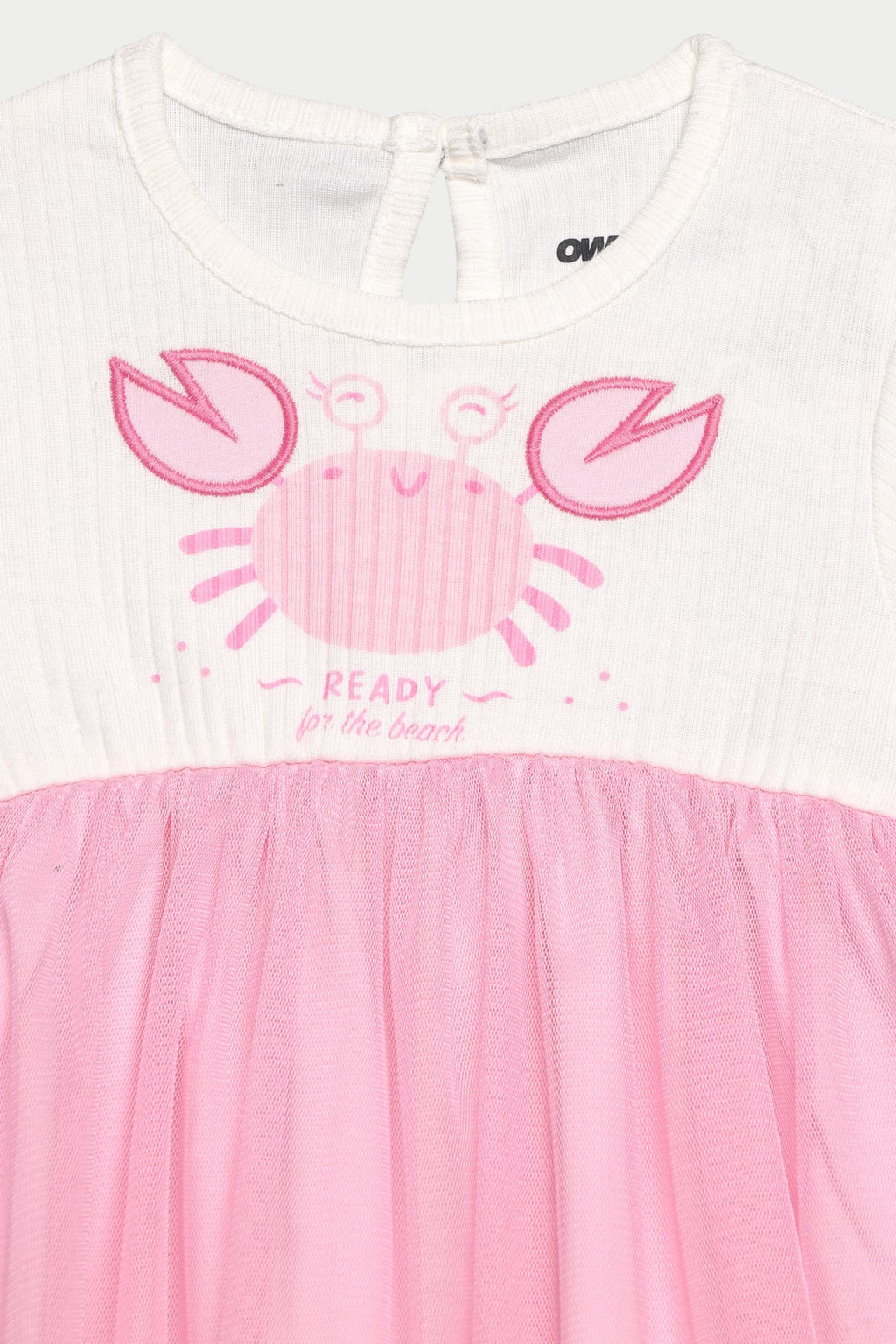Pink Graphic Regular Fit Dresses for Infant Girls - Image 4