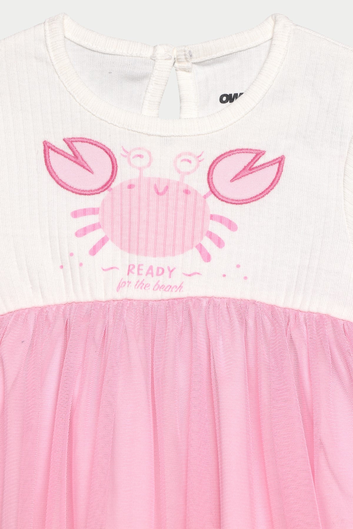 Pink Graphic Regular Fit Dresses for Infant Girls - Image 4