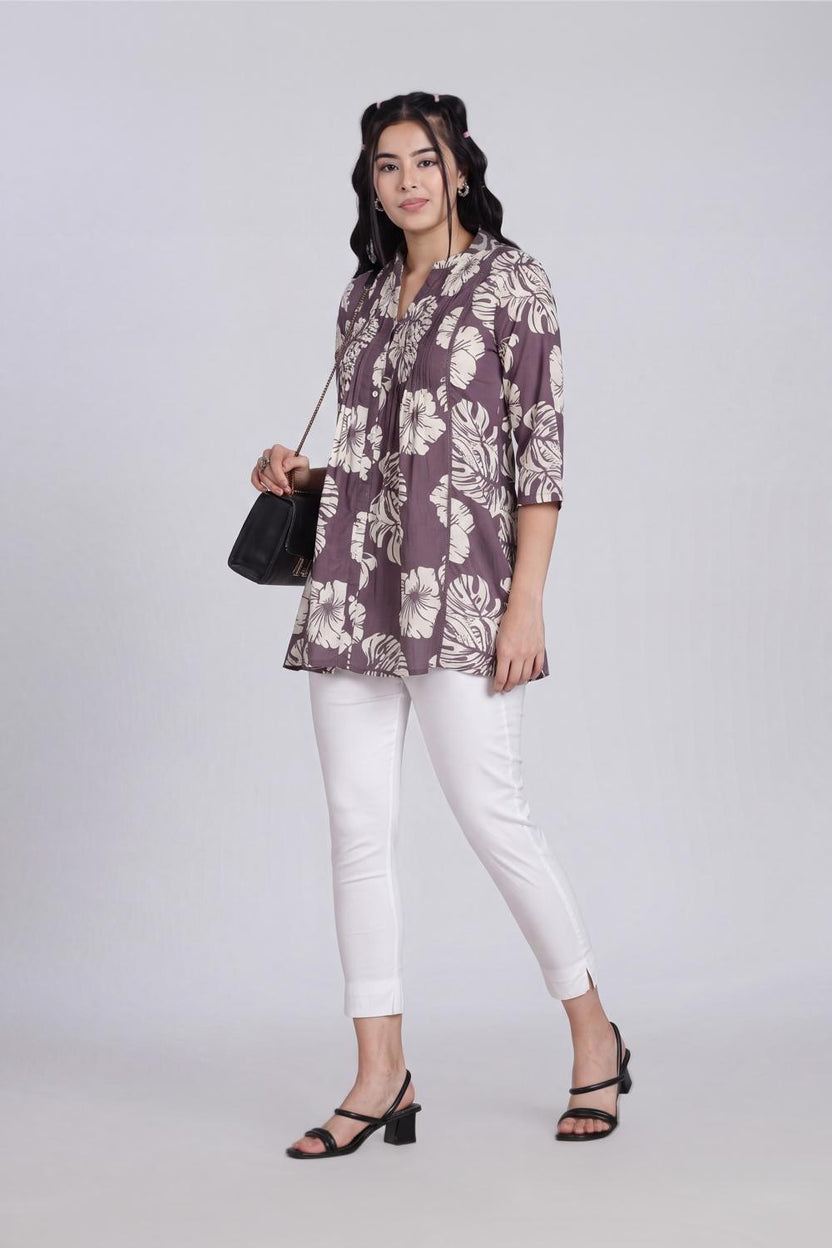 White Solid Slim Fit Pant for Women - Image 1