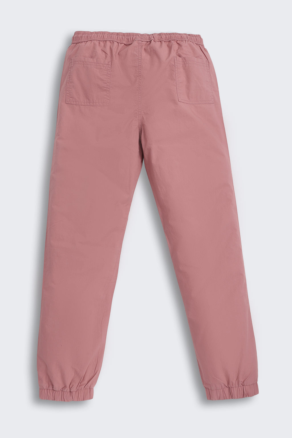 Pink Solid Regular Fit Joggers for Tweens Boys - Image 3