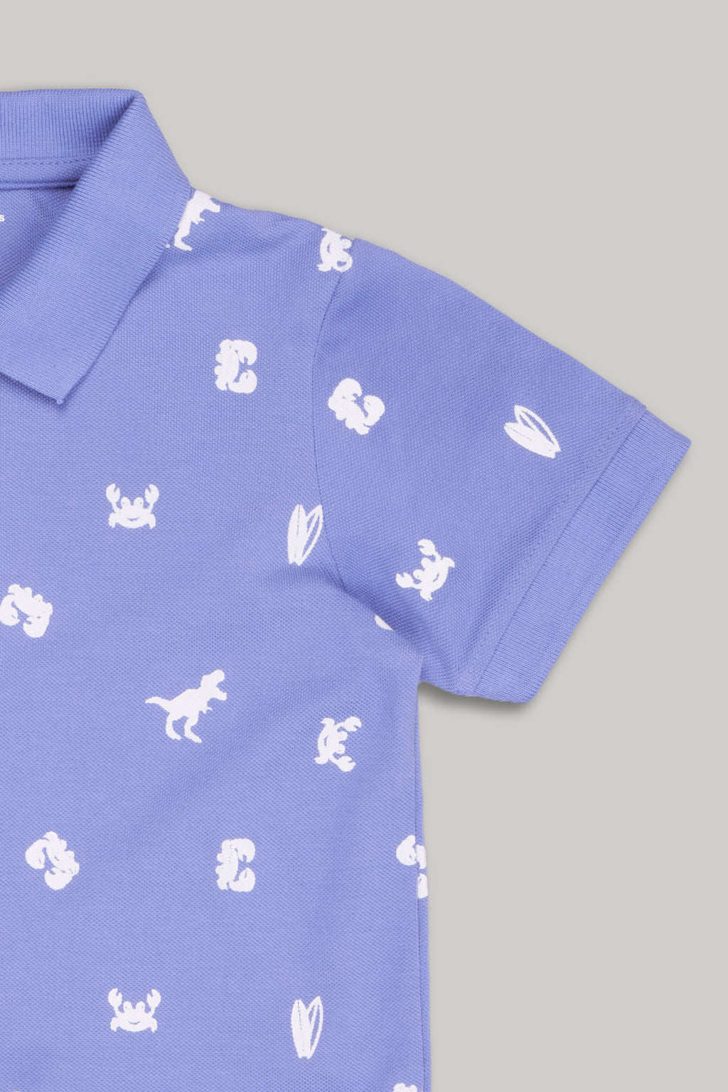 Blue Dinosaur Printed Regular Fit T-Shirt for Boys - Image 4