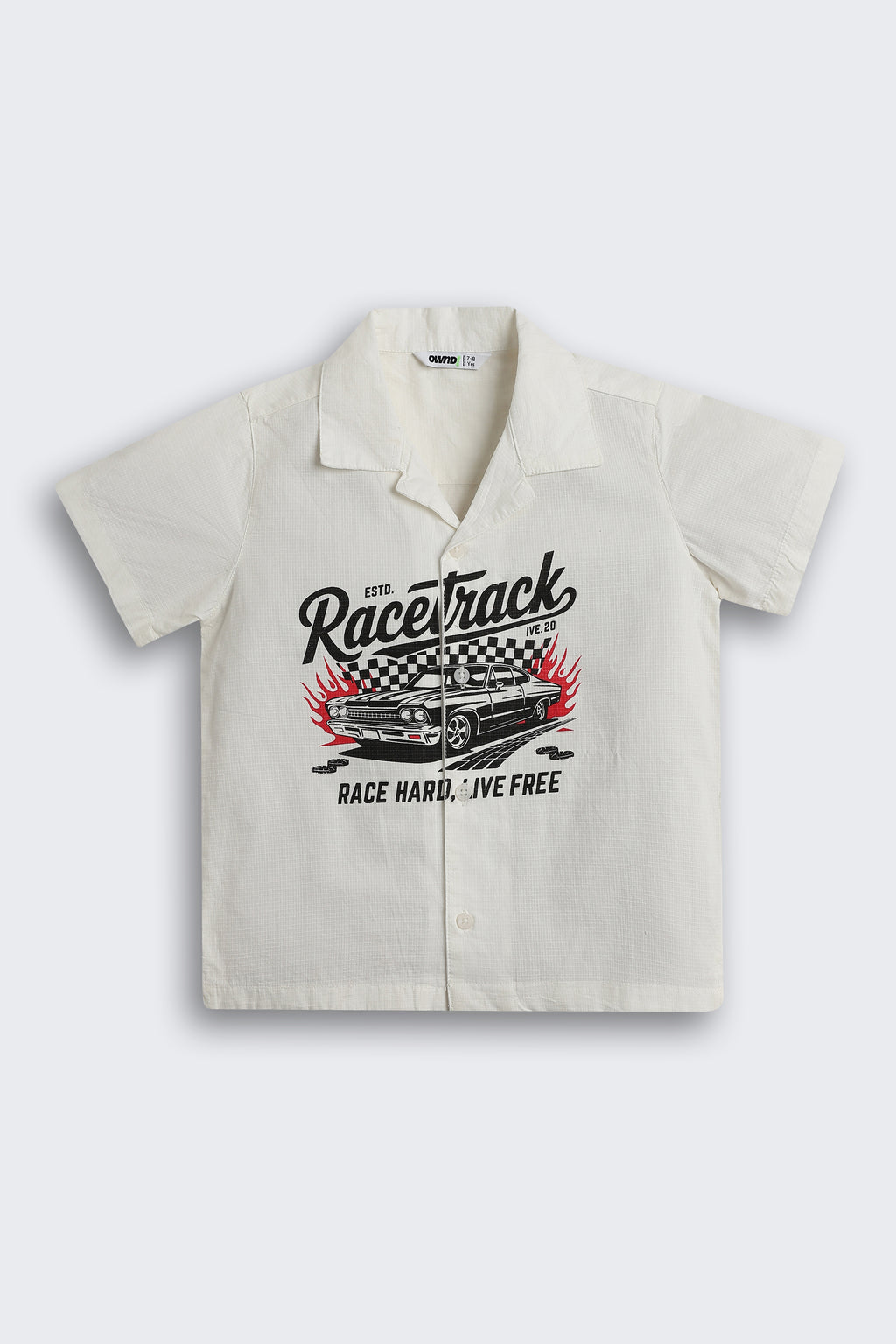 White Graphic Regular Fit Shirt for Boys - Image 2