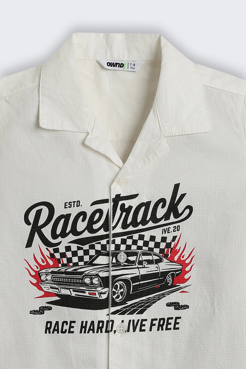 White Graphic Regular Fit Shirt for Boys - Image 4