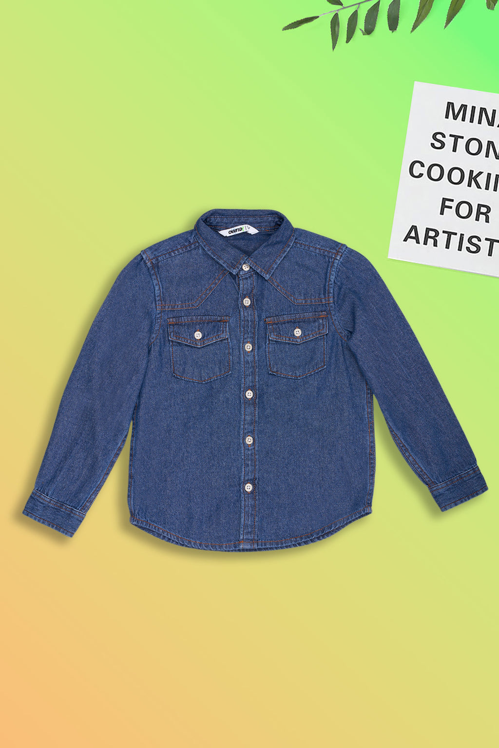 Blue Regular Fit Solid Shirt For Boys - Image 1