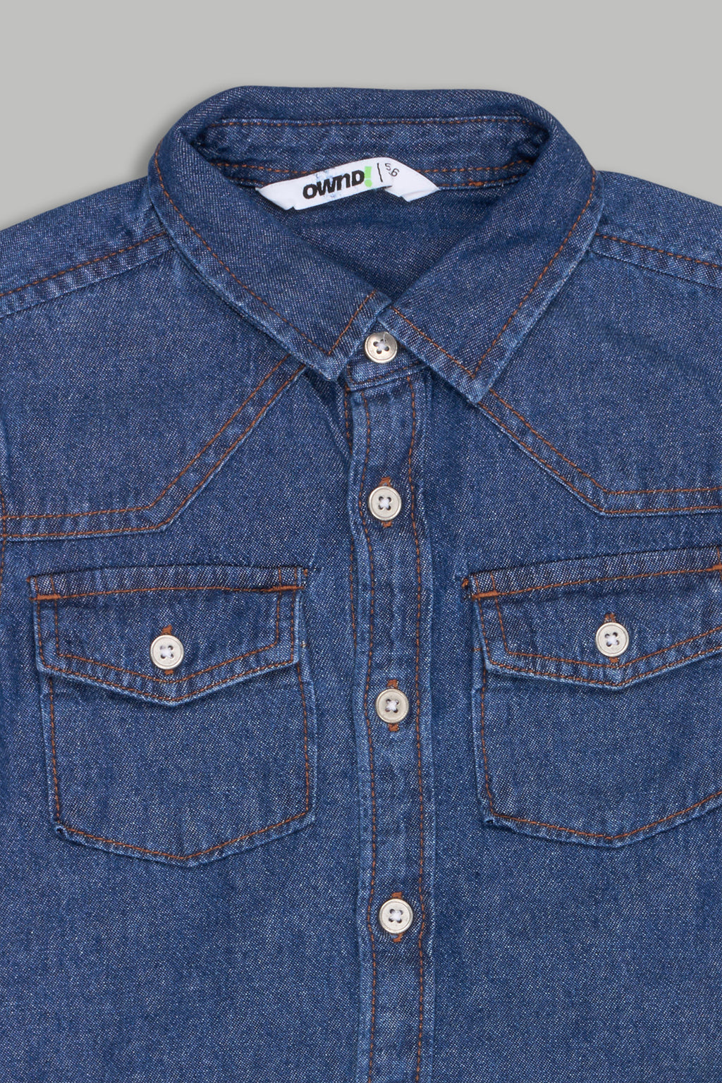 Blue Regular Fit Solid Shirt For Boys - Image 3