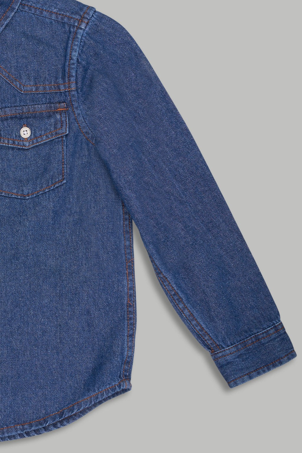 Blue Regular Fit Solid Shirt For Boys - Image 4
