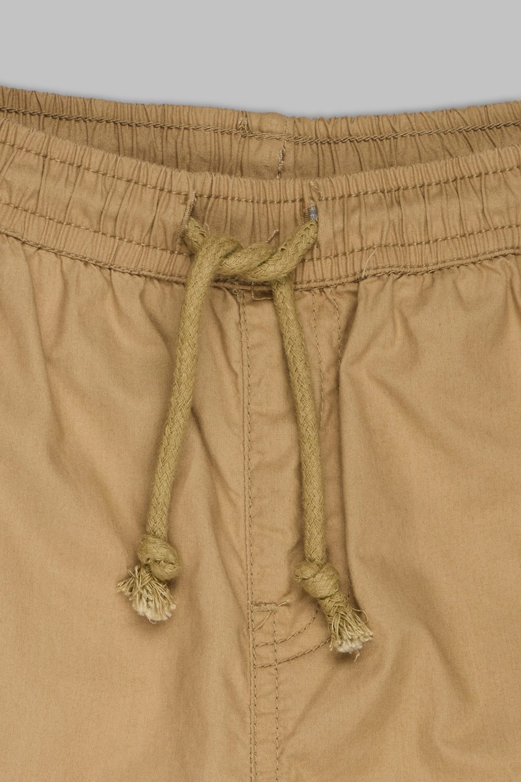Beige Solid Regular Fit Joggers for Boys - Image 3