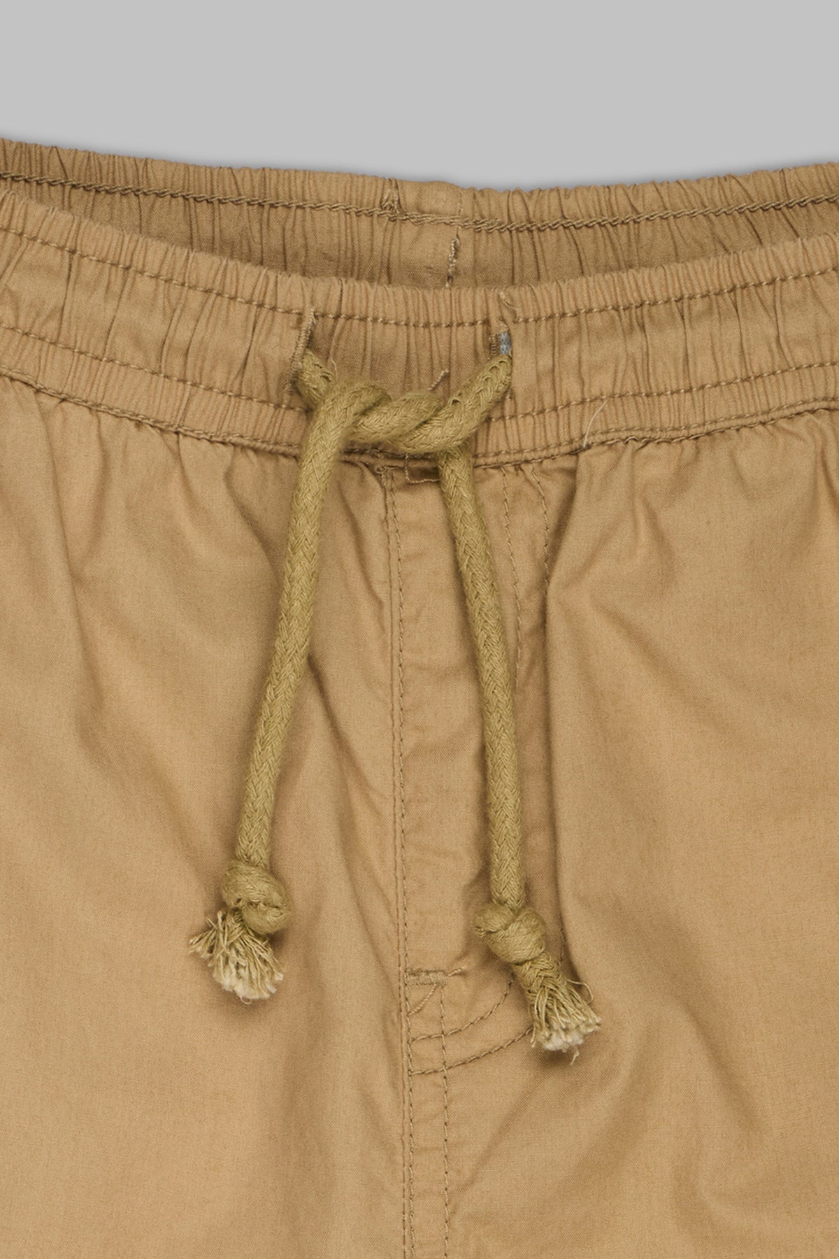 Beige Solid Regular Fit Joggers for Boys - Image 3